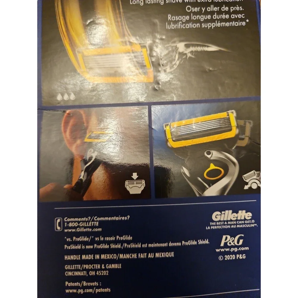 Gillette ProGlide Shield Men 5-Blade Razor (1 Handle & 2 Cartridges)